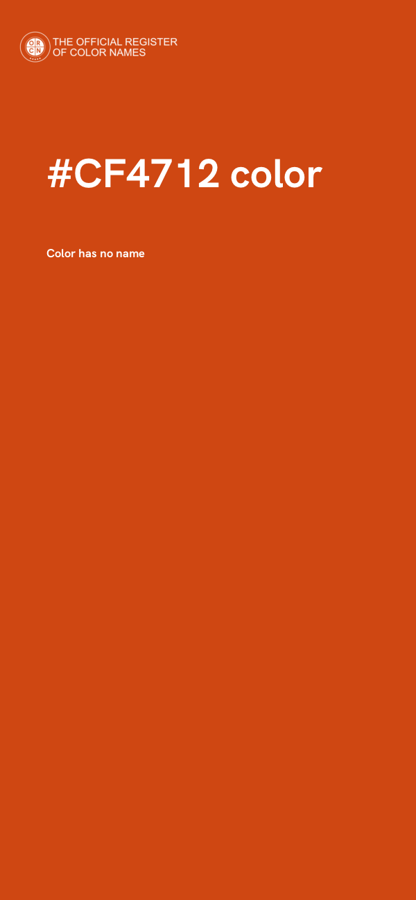 #CF4712 color image