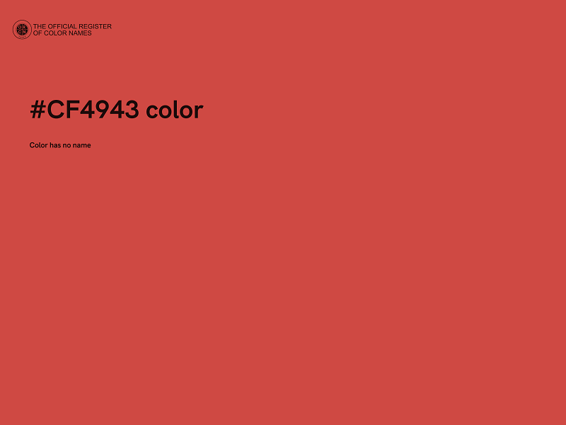 #CF4943 color image