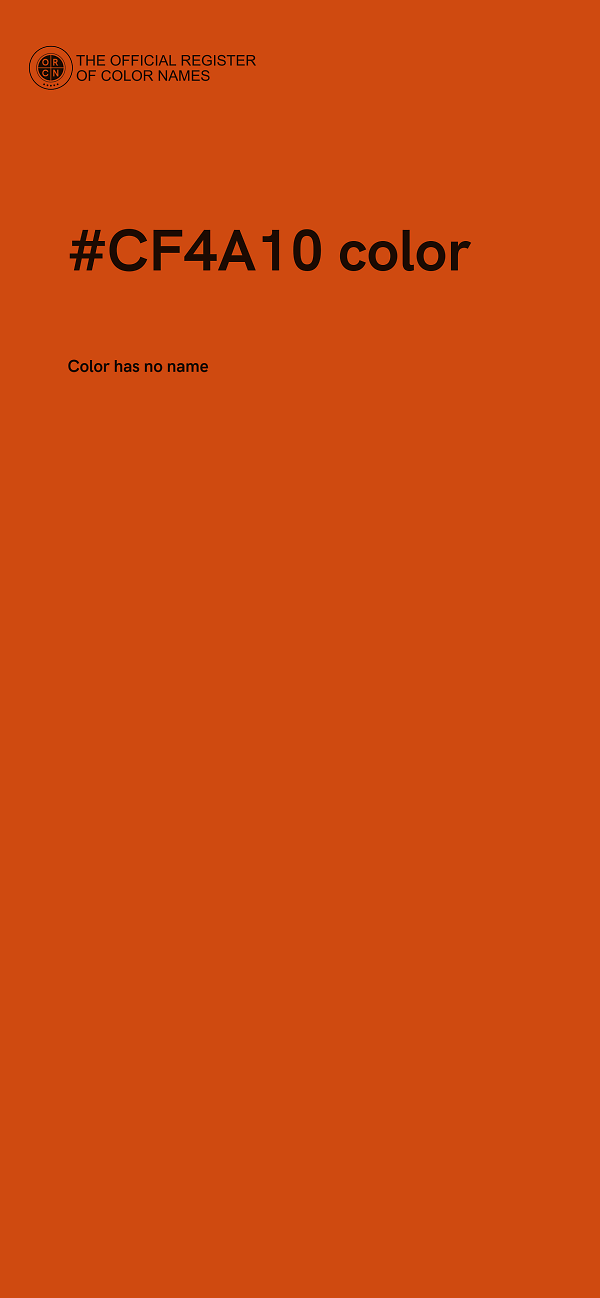 #CF4A10 color image