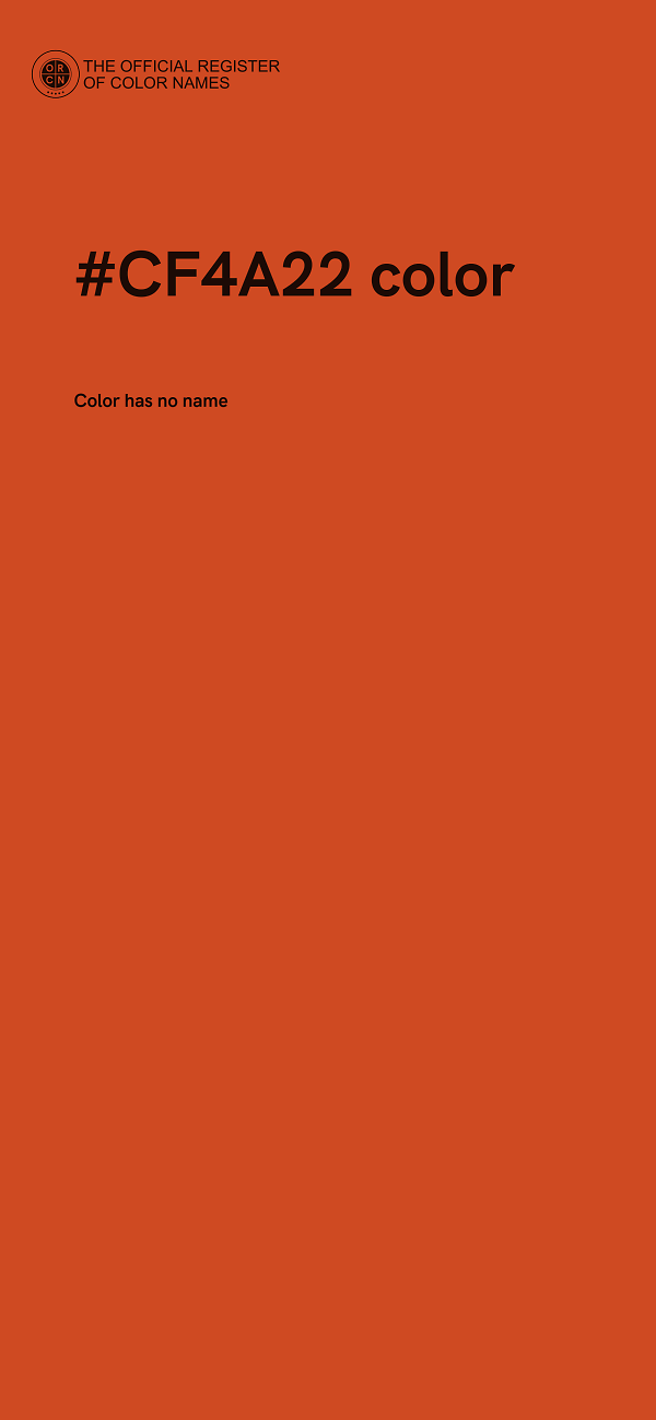 #CF4A22 color image