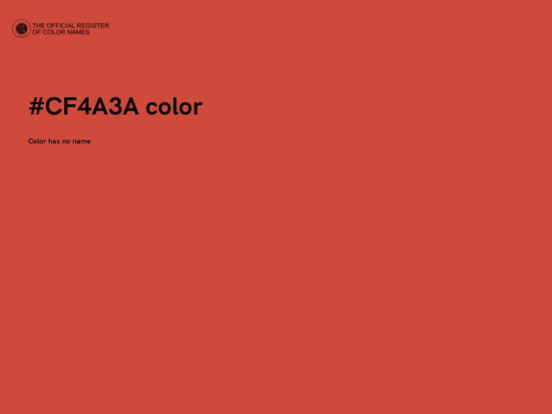 #CF4A3A color image