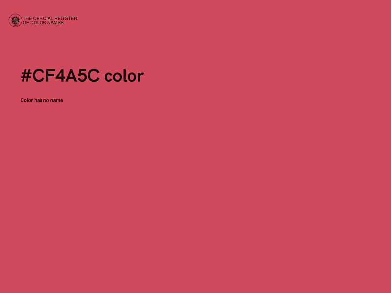 #CF4A5C color image