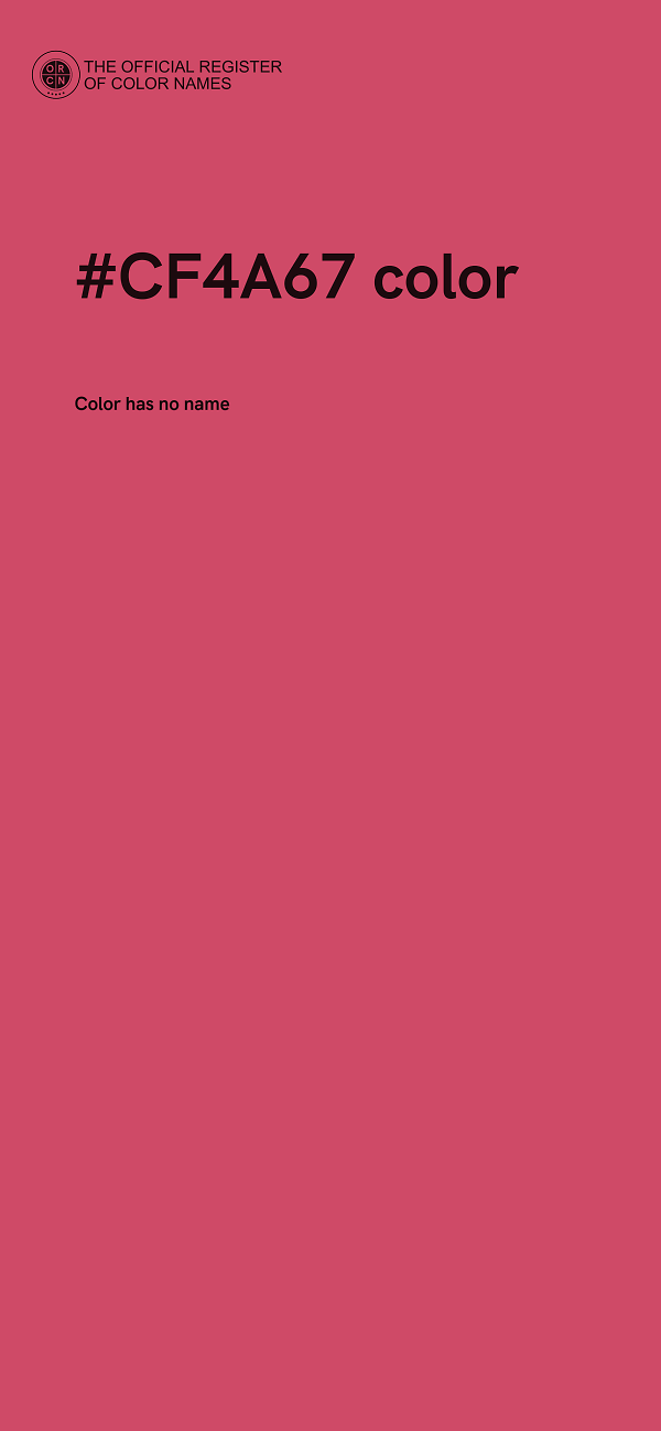 #CF4A67 color image