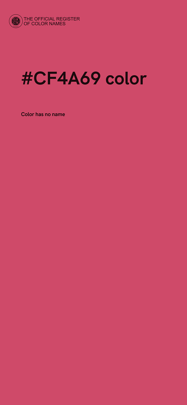 #CF4A69 color image