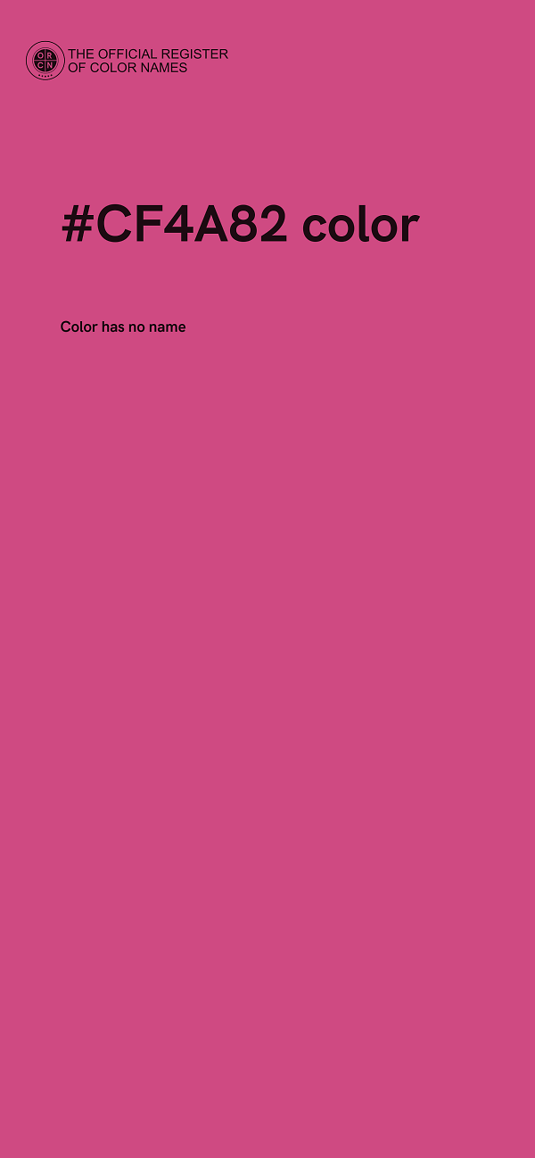 #CF4A82 color image