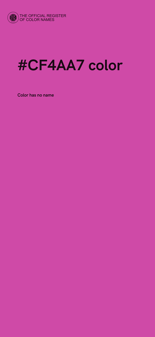 #CF4AA7 color image