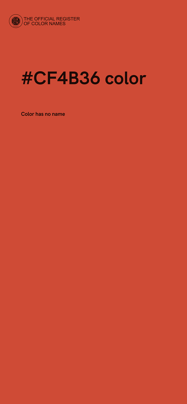 #CF4B36 color image