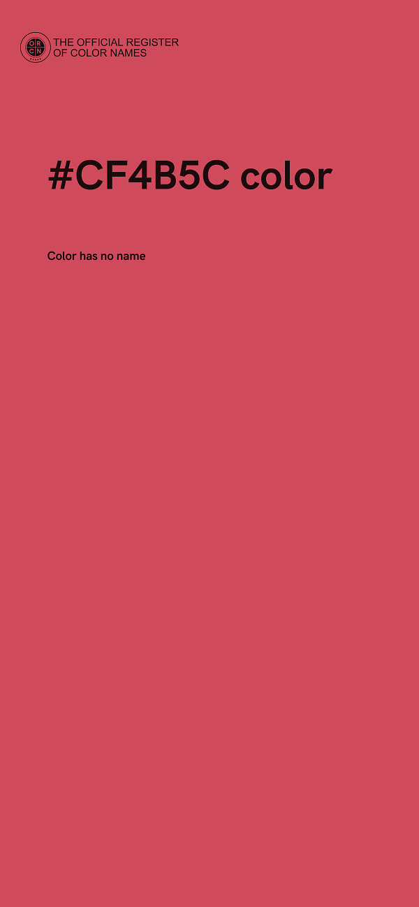 #CF4B5C color image