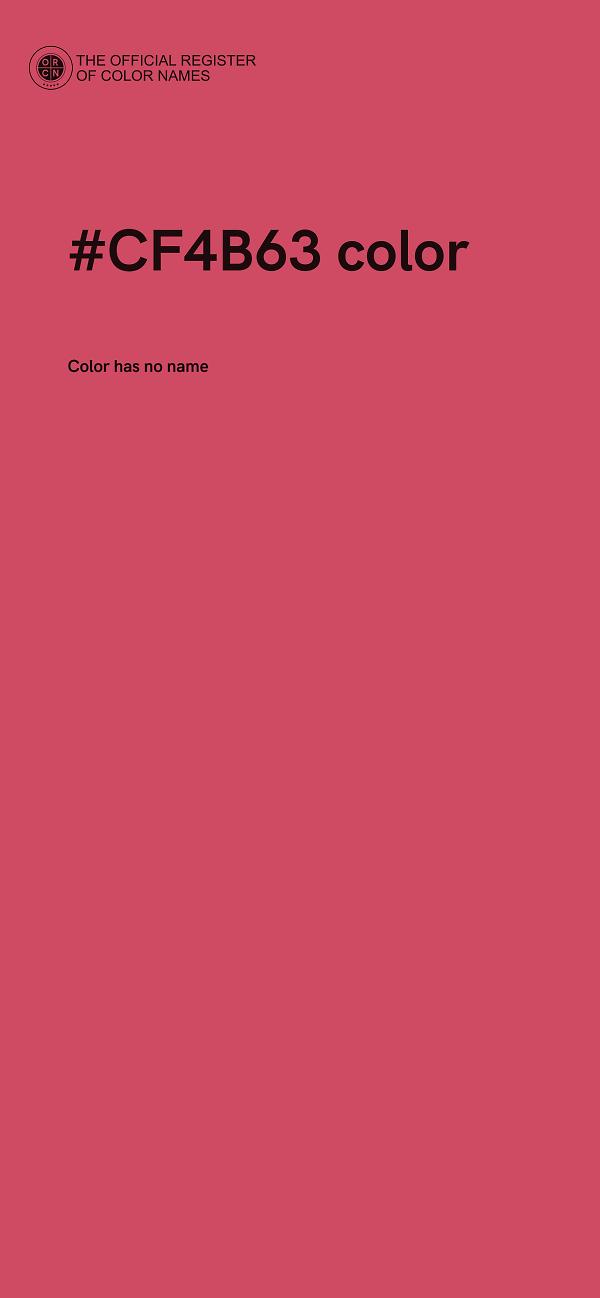 #CF4B63 color image