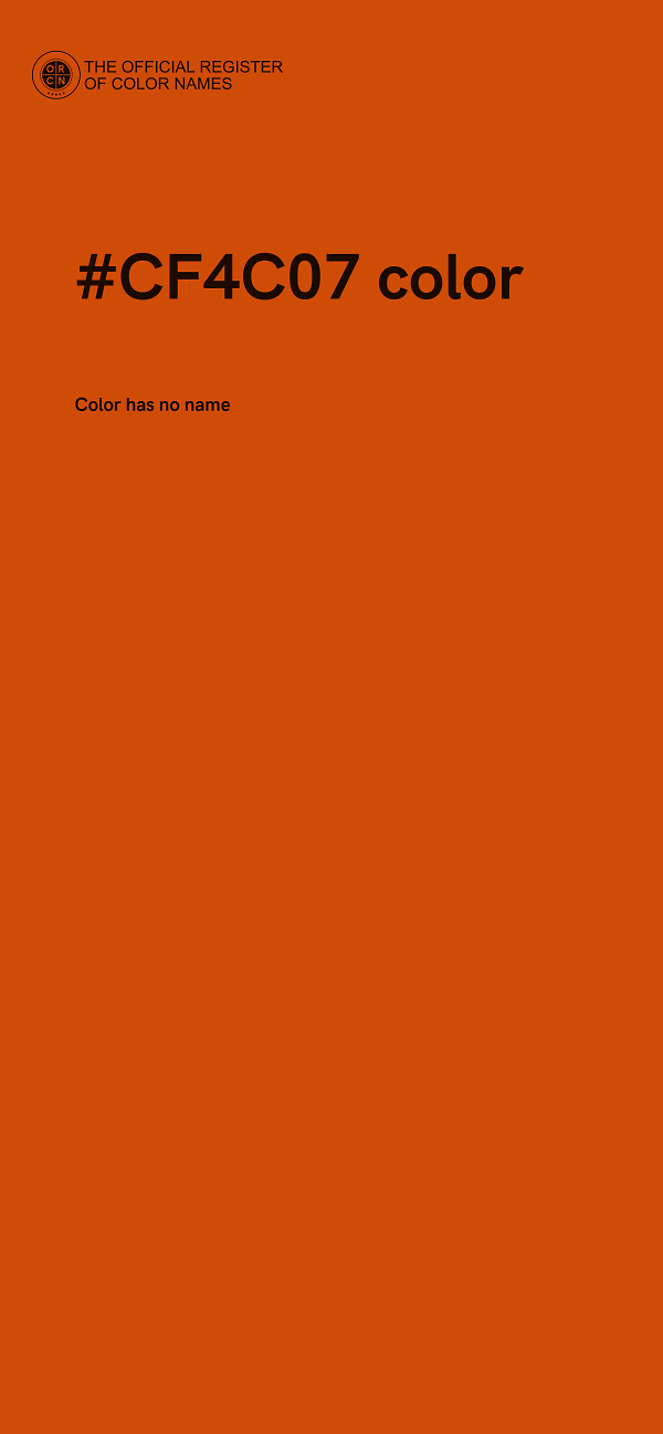 #CF4C07 color image
