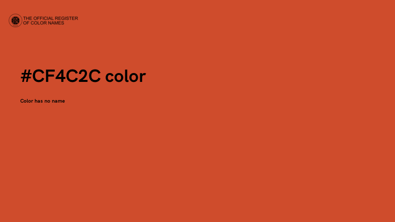 #CF4C2C color image