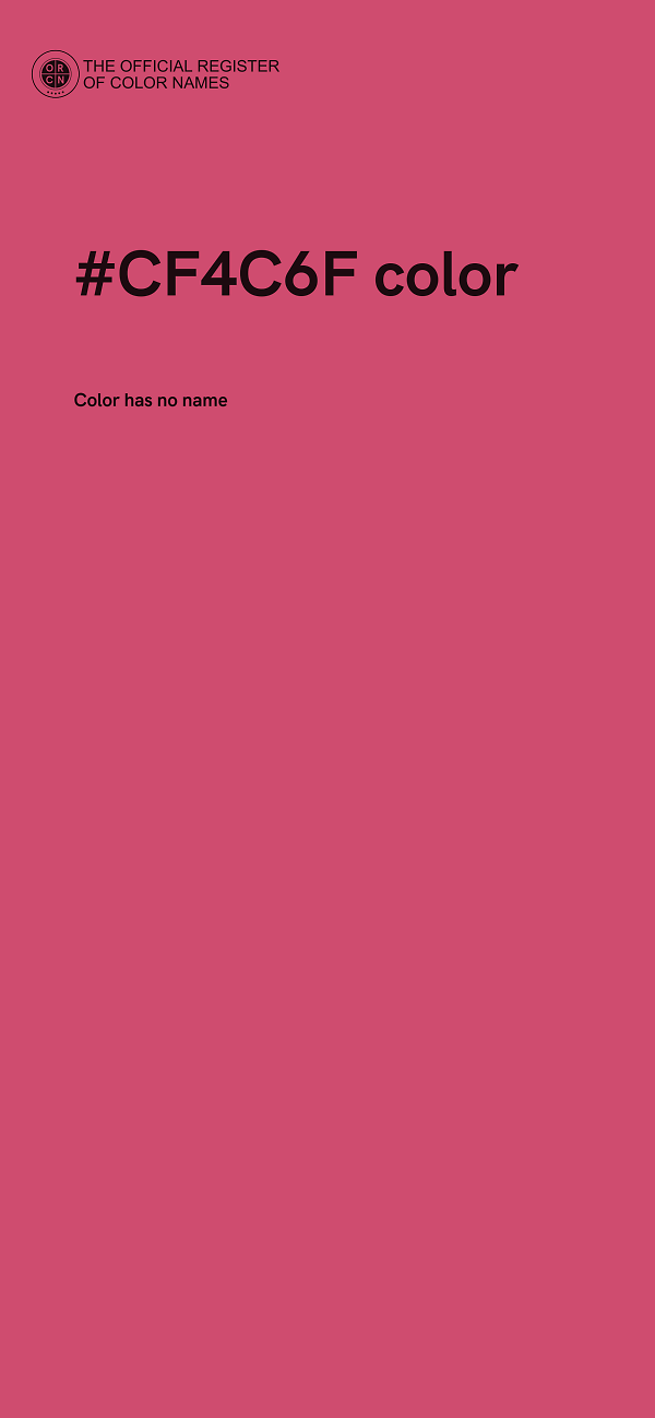 #CF4C6F color image