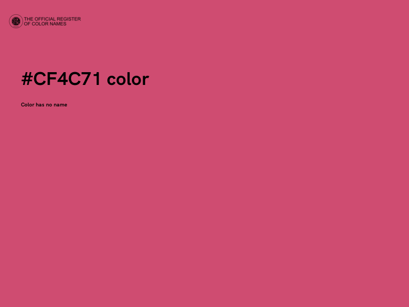 #CF4C71 color image