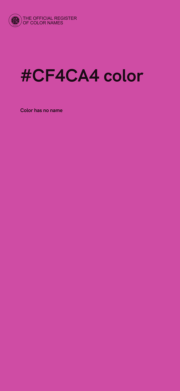 #CF4CA4 color image