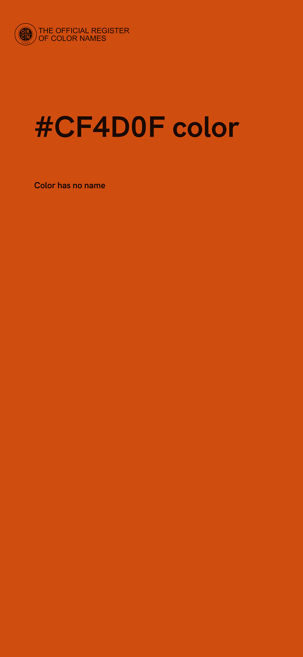 #CF4D0F color image