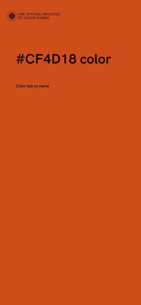 #CF4D18 color image