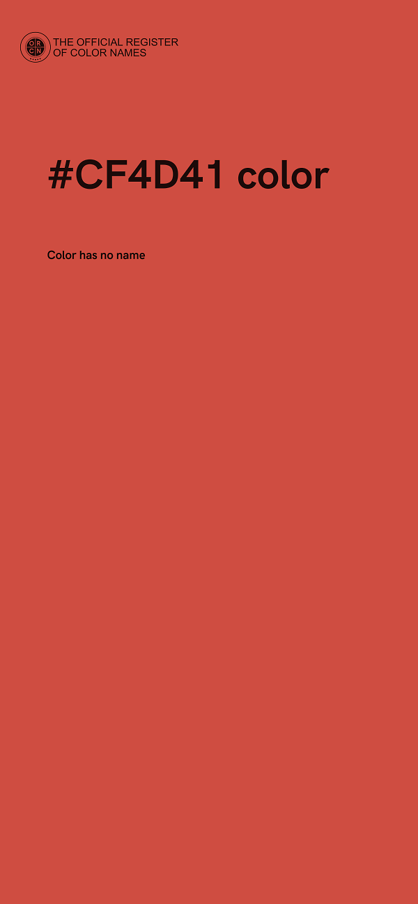 #CF4D41 color image
