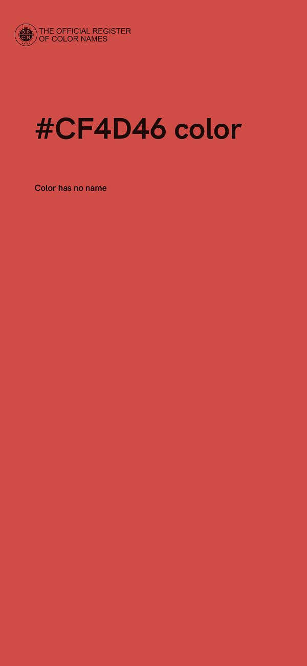 #CF4D46 color image