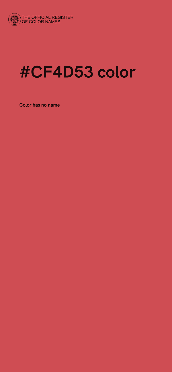 #CF4D53 color image
