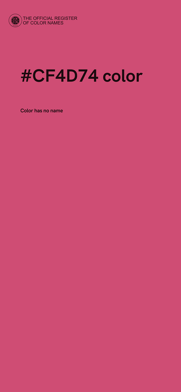 #CF4D74 color image