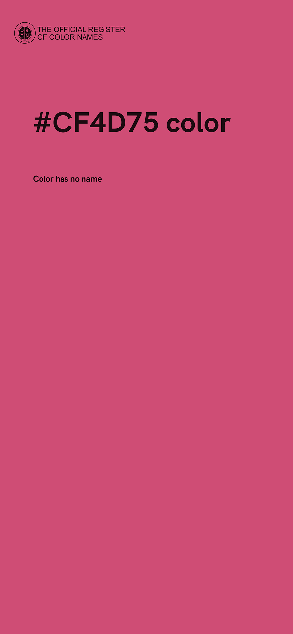 #CF4D75 color image