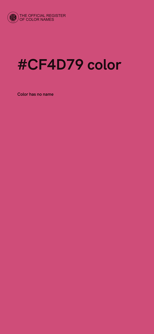 #CF4D79 color image