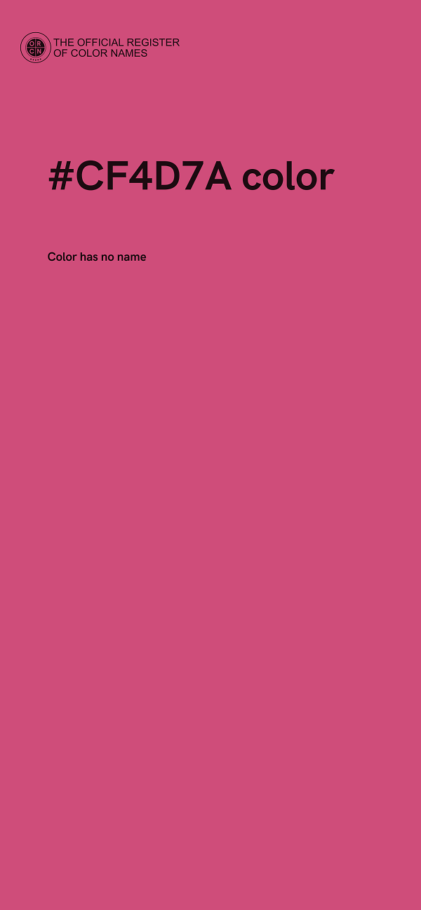 #CF4D7A color image