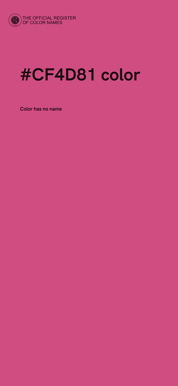 #CF4D81 color image
