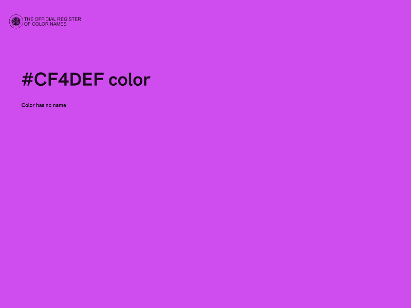 #CF4DEF color image