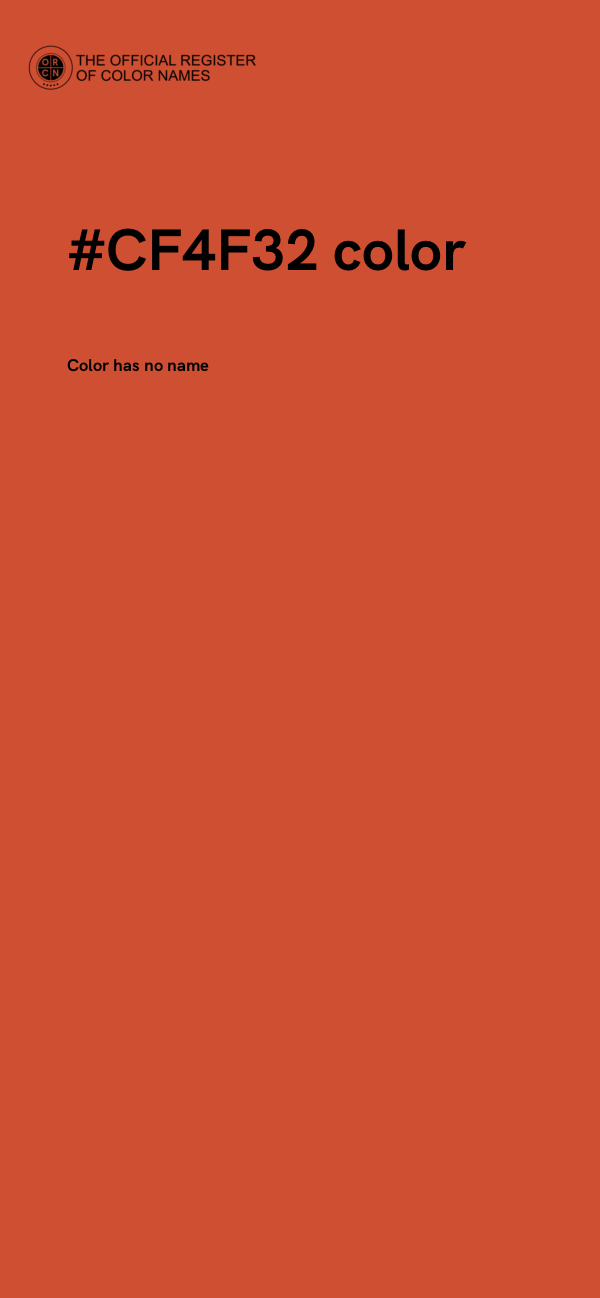 #CF4F32 color image