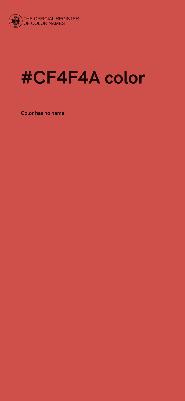 #CF4F4A color image