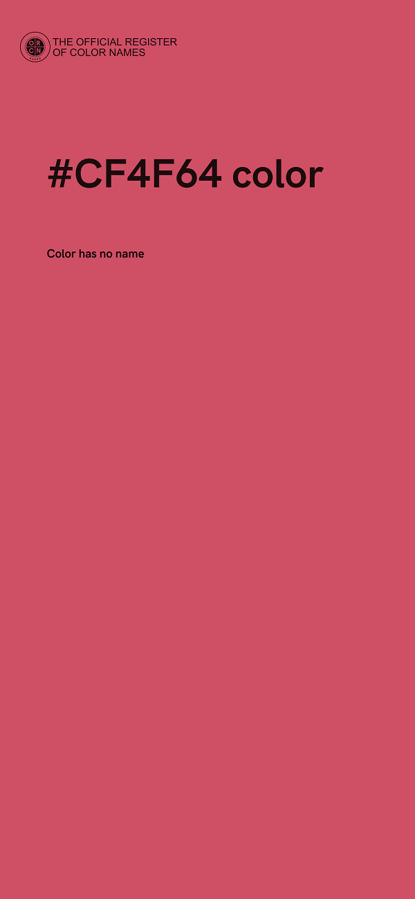 #CF4F64 color image