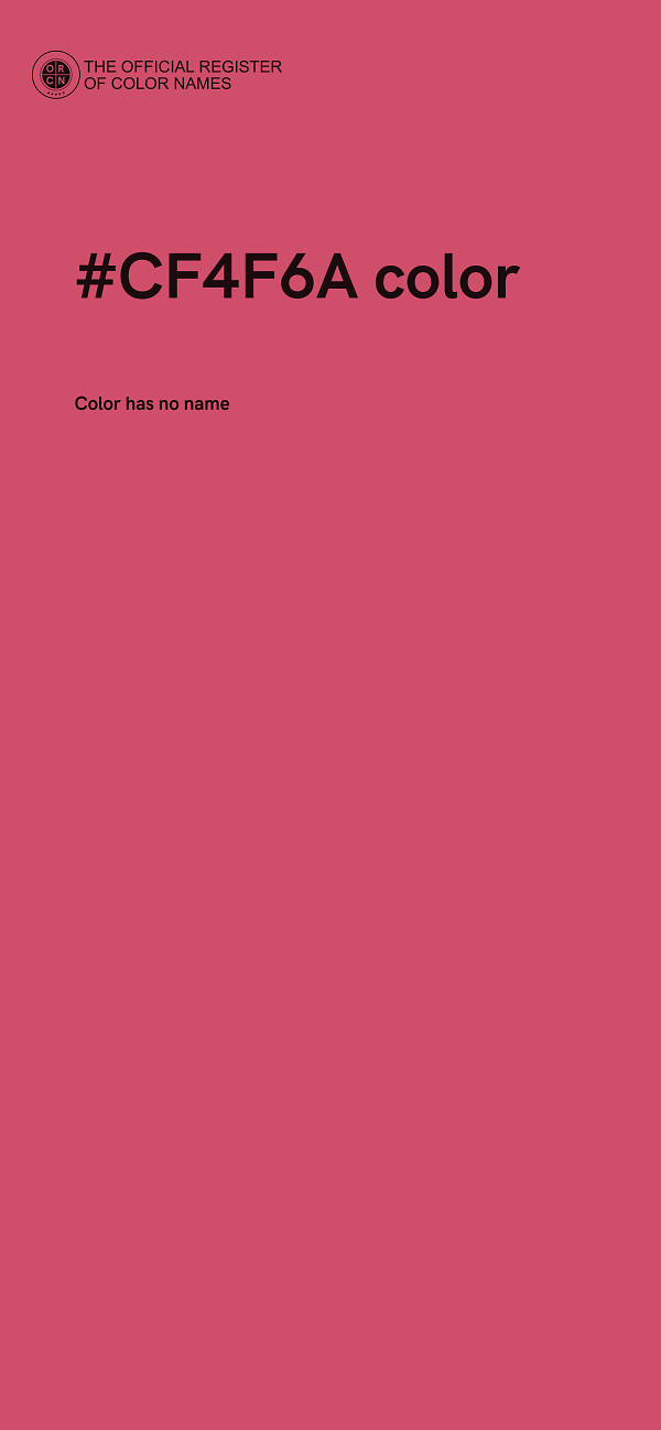 #CF4F6A color image