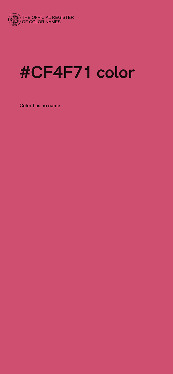 #CF4F71 color image