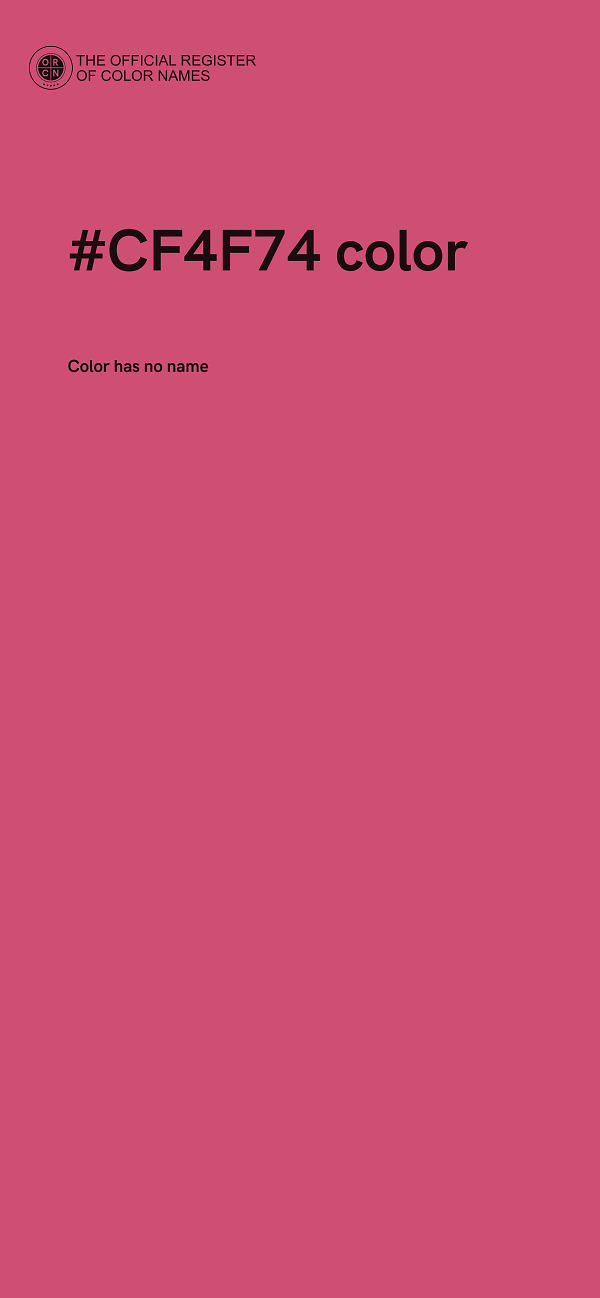 #CF4F74 color image