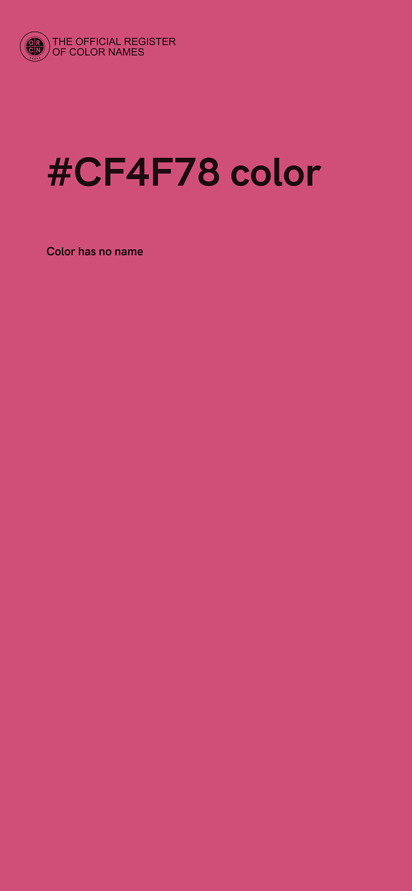 #CF4F78 color image