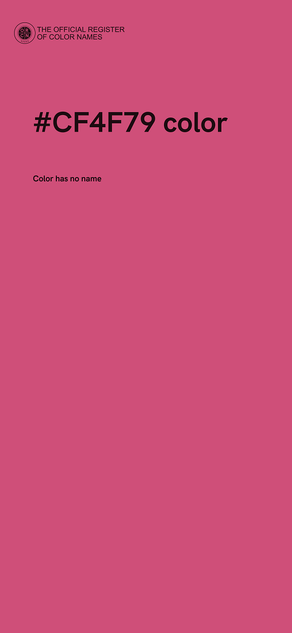 #CF4F79 color image