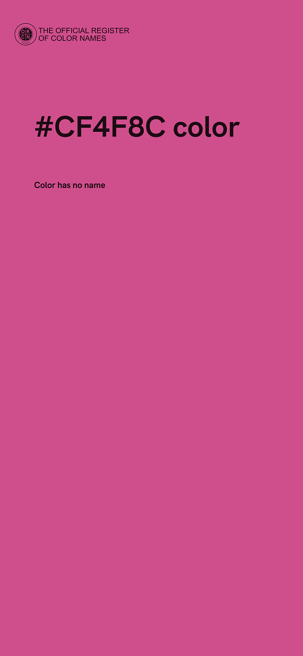 #CF4F8C color image