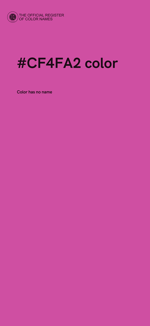 #CF4FA2 color image