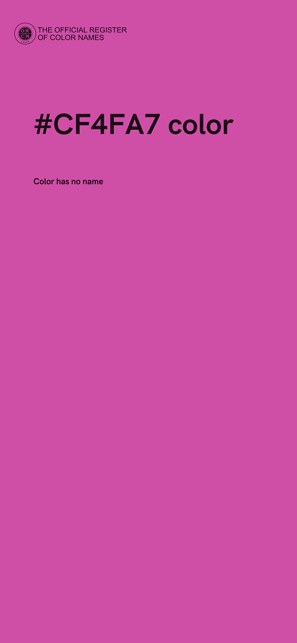 #CF4FA7 color image