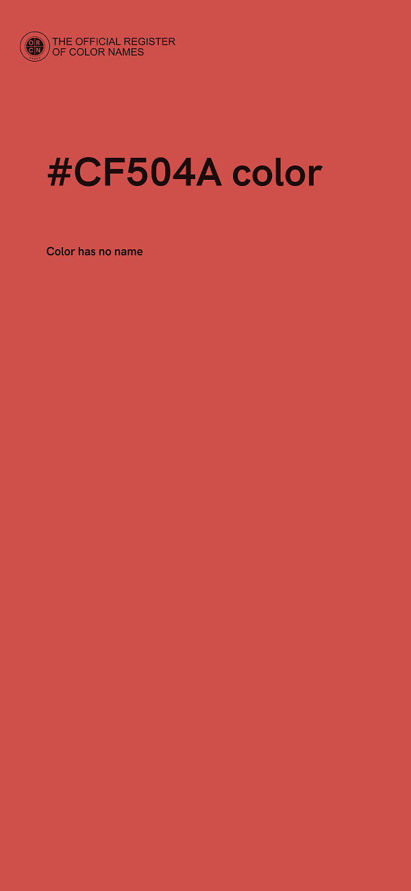 #CF504A color image