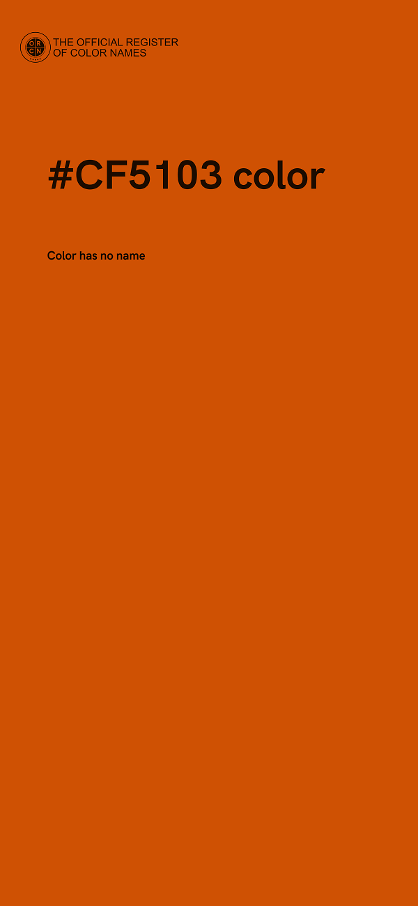 #CF5103 color image