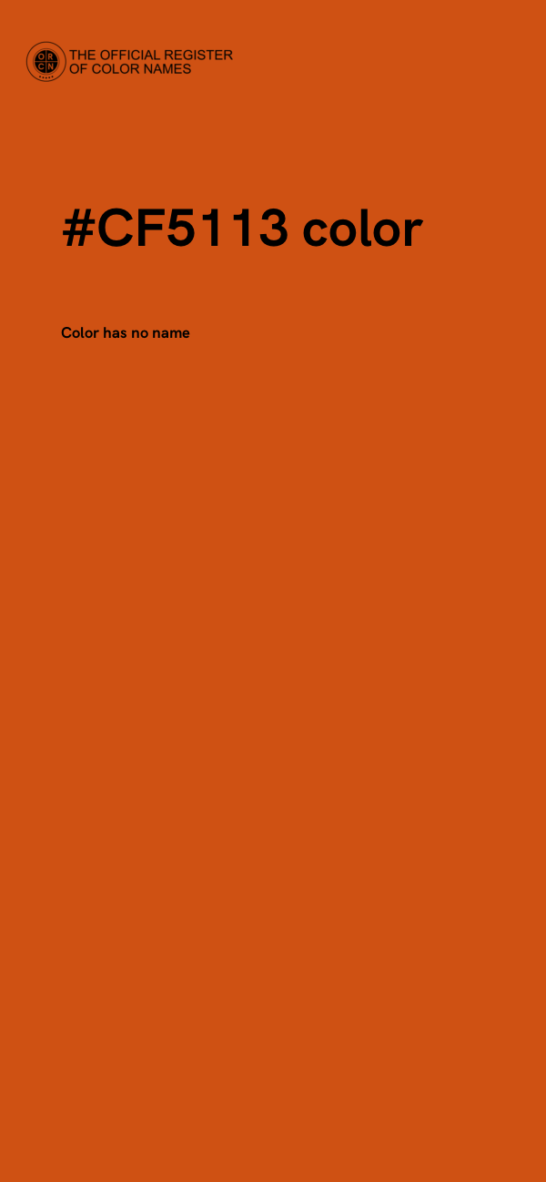 #CF5113 color image