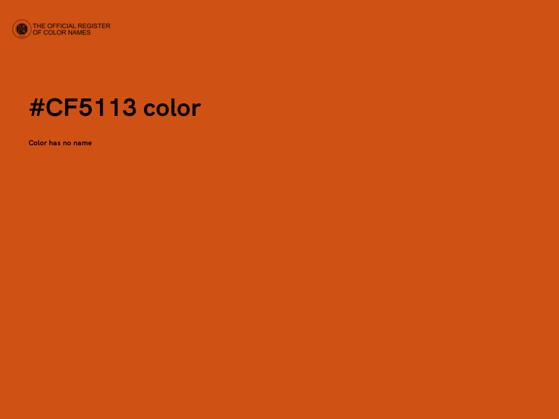 #CF5113 color image