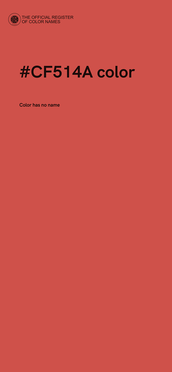#CF514A color image
