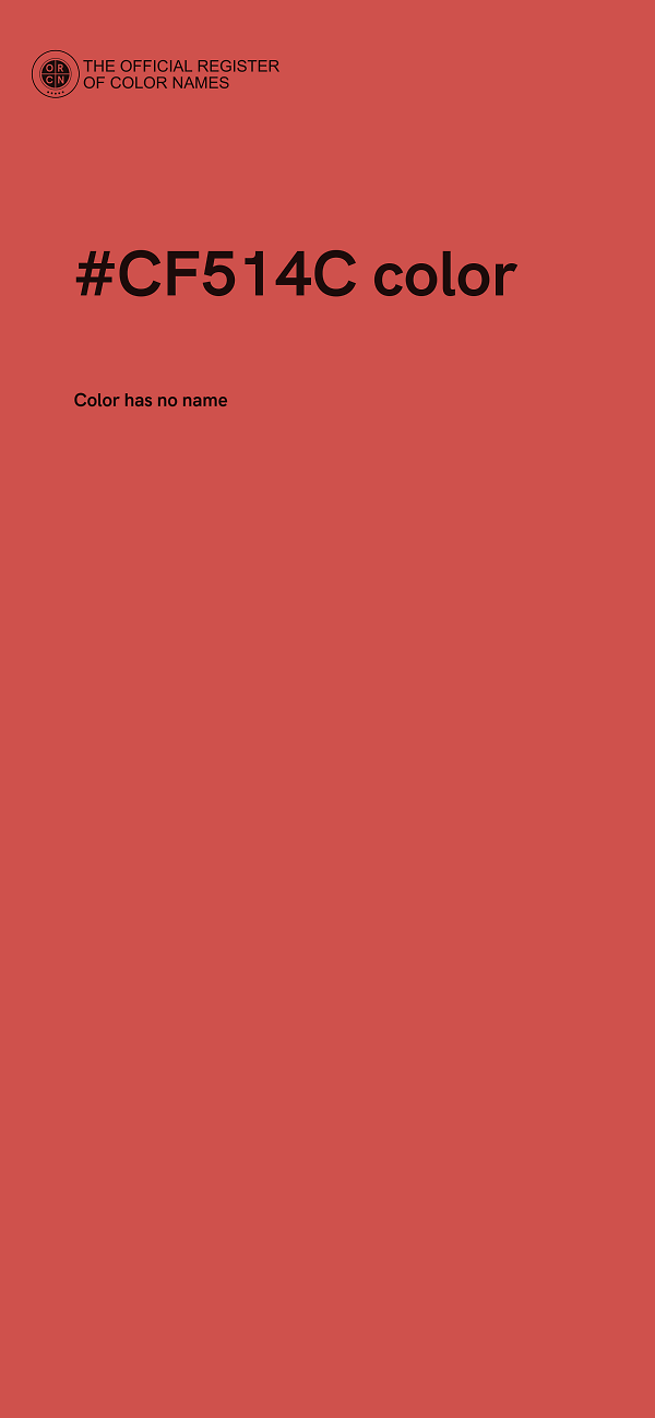 #CF514C color image