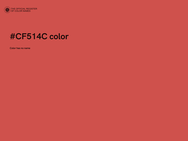 #CF514C color image