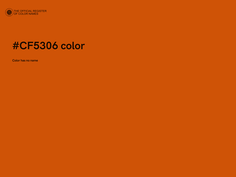 #CF5306 color image