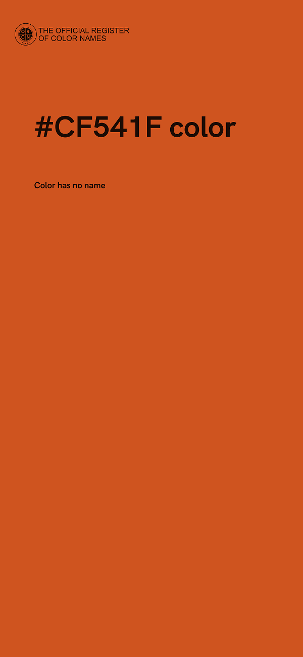 #CF541F color image