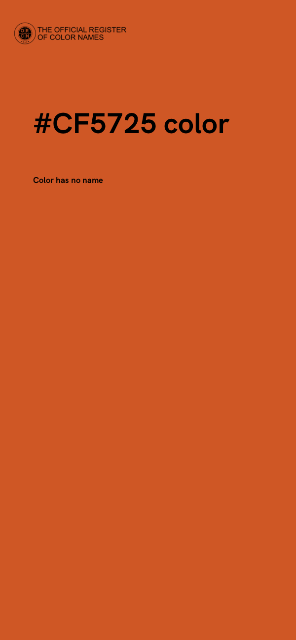 #CF5725 color image